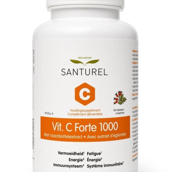 Vit. C Forte 1000: 1000 mg de vitamine C + 100 mg d’extrait de cynorrhodon
